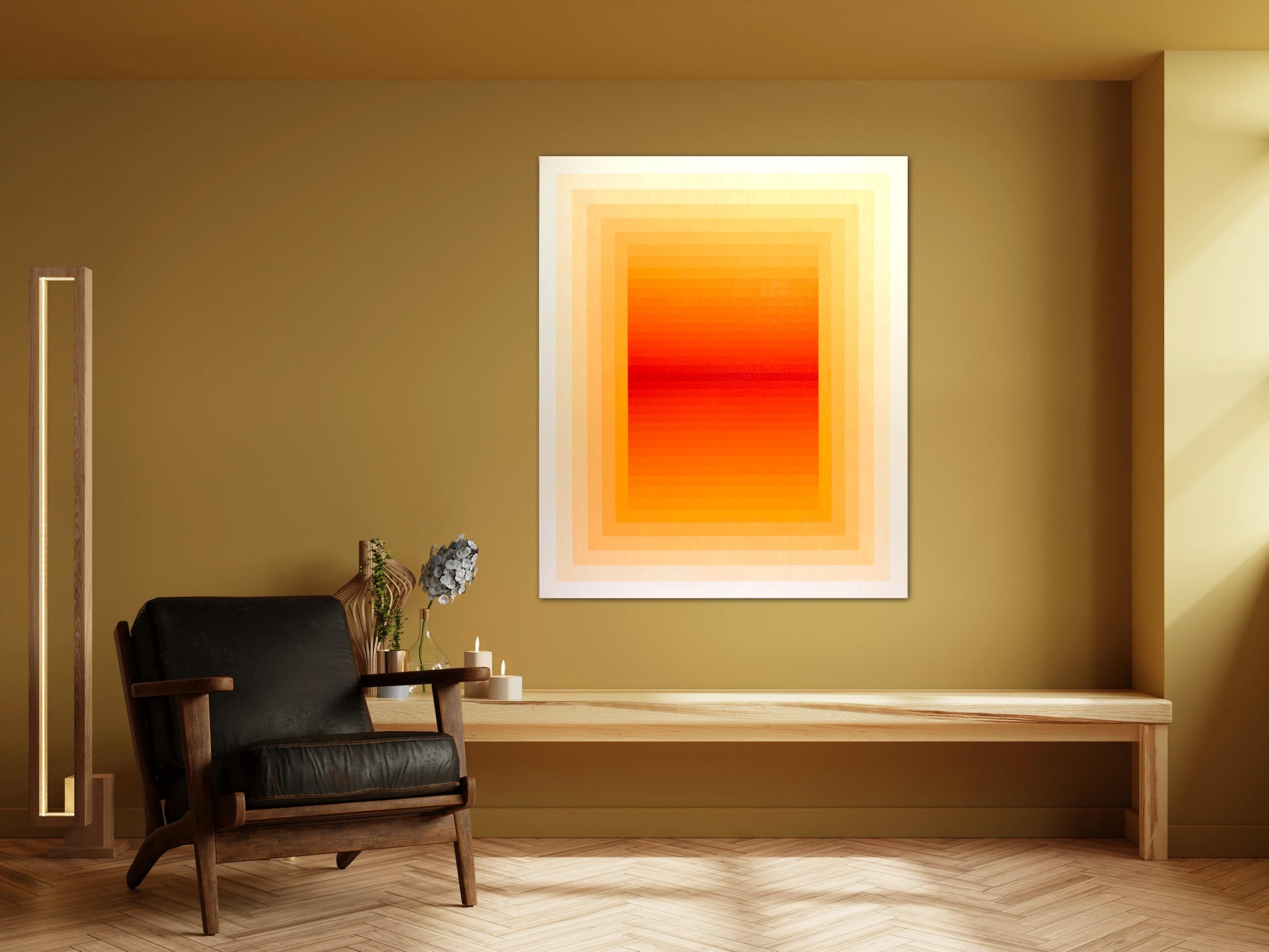 Adjusted Light (Orange) - Abstract Geometric Mixed Media Art by Andy Harwood