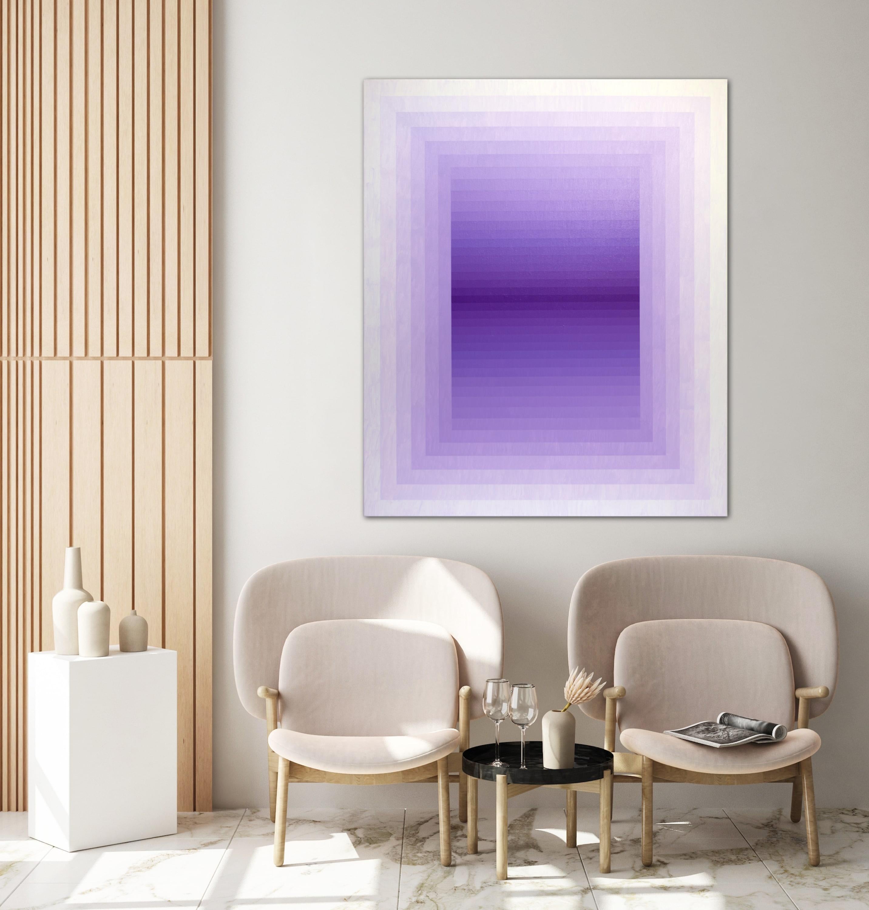 Adjusted Light (Violet) - Abstract Geometric Mixed Media Art by Andy Harwood