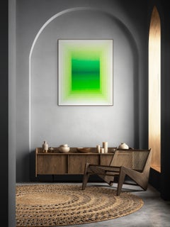 Luz ajustada (Luz verde) (Pintura abstracta)