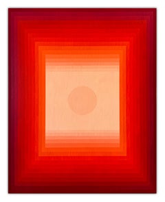 Focus Amongst Noise 2 (Orange DPP / Rot Violett) (Abstrakte Malerei)