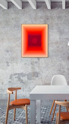 Focus Amongst Noise (Orange DPP / Red Violet) (Abstract Painting)