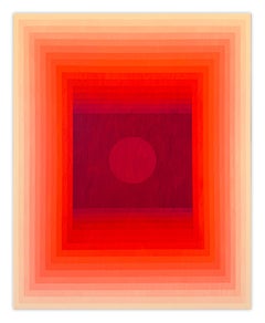 Focus Amongst Noise (Orange DPP / Red Violet) (Abstract Painting)