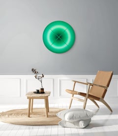 Light Interaction (Emerald) (Abstract Painting)