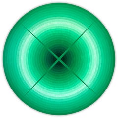 Light Interaction (Emerald) (Abstract Painting)