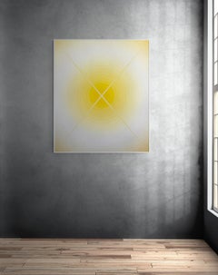 Light Interaction (Naples Yellow Light) (Abstract Painting)