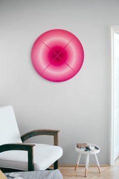 Light Interaction (Rose Madder) (Abstract Painting)