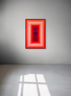 Visione (Arancione DPP / Rosso Viola) (Pittura astratta)