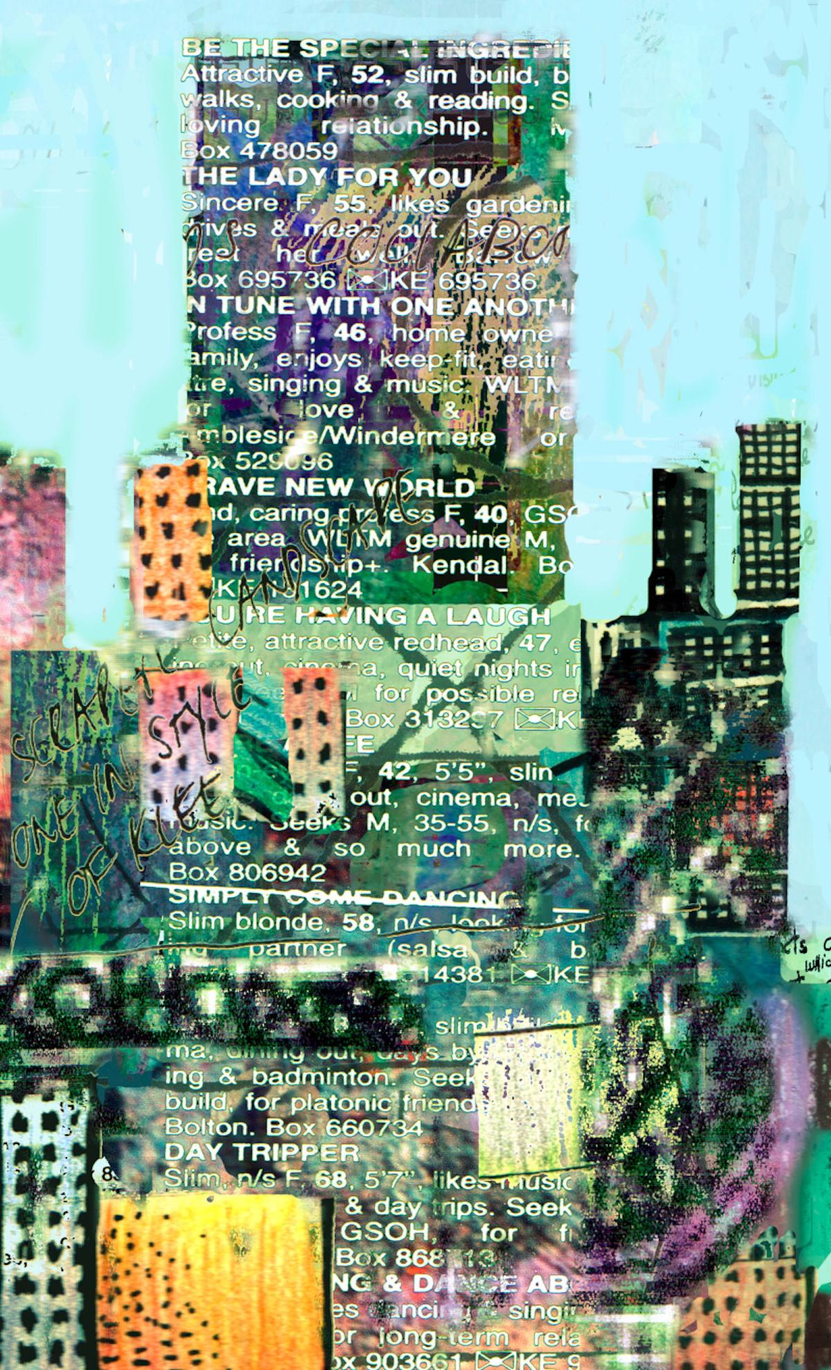 Andy Mercer
Metropolis (Green)
Digital Print and hand signed by the artist 
Sheet Size: H 45cm x W 32cm x D 0.1cm
Sold Unframed
Please note that insitu images are purely an indication of how a piece may look.
Metropolis (Green) is a limited edition