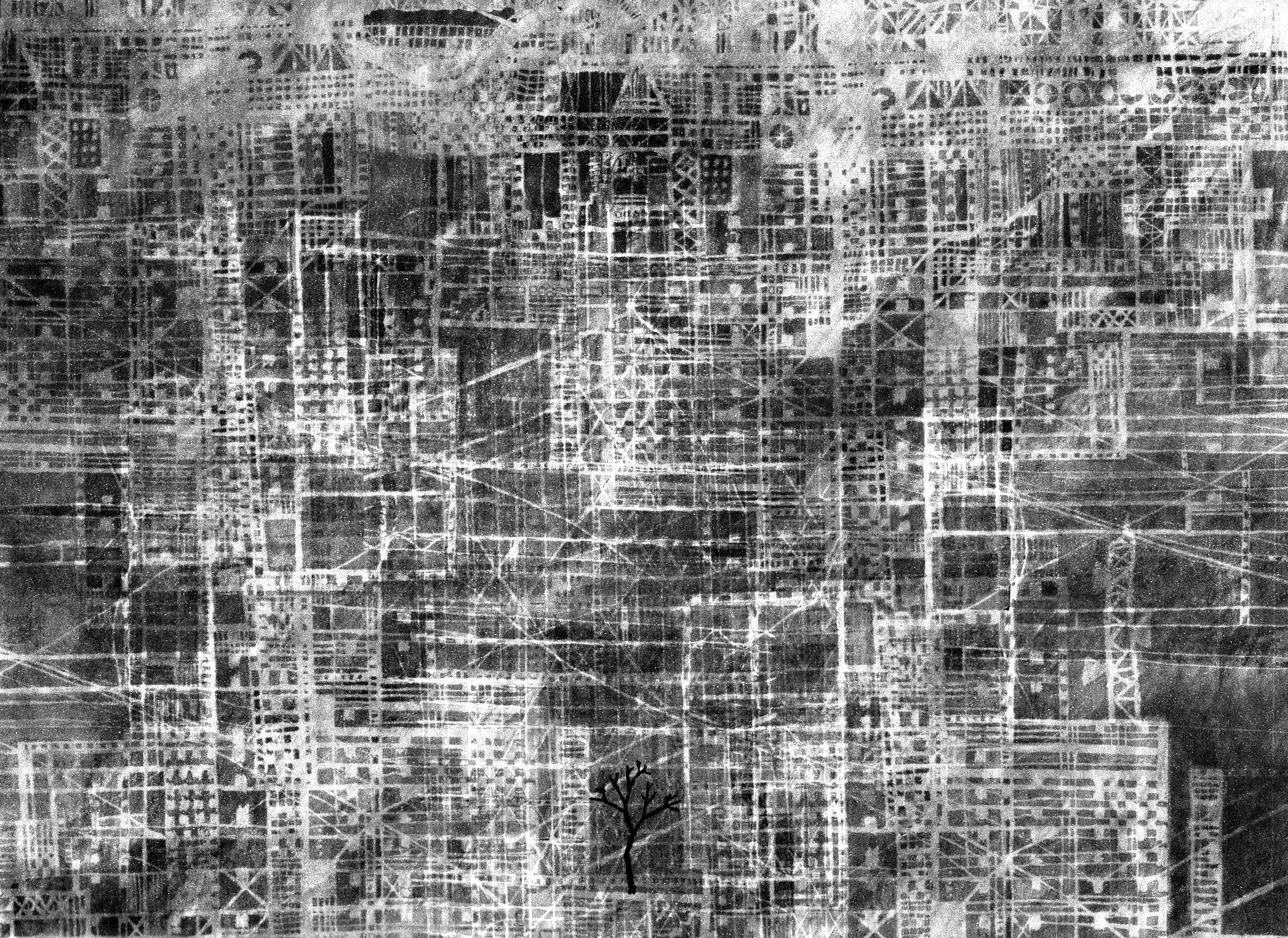 Andy  Mercer Abstract Print - Urbanisation 7, Digital on Paper