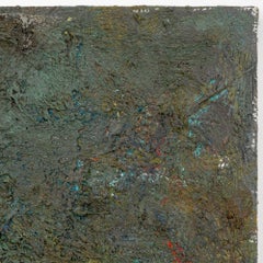 Peinture à l'huile sur toile de style expressionniste abstrait, fin du XXe siècle