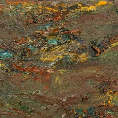Untitled (Abstract Composition), Expressionist Oil Painting on Canvas