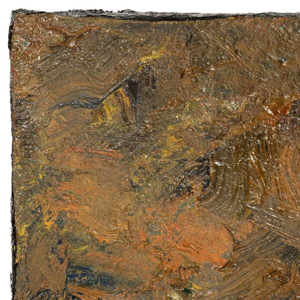 Abstrakte Komposition (Braun), Abstract Painting, von Andy Miller