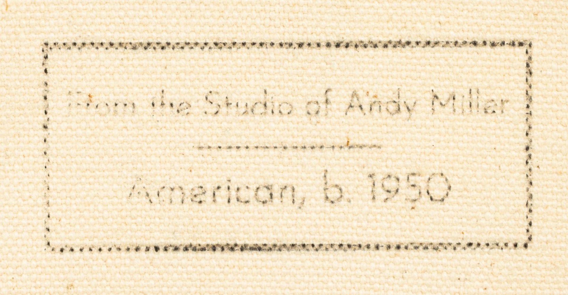 Andy Miller (Amerikaner, geb. 1950), Abstrakte Komposition, Öl auf Leinwand, pastos gemalt, grün mit rötlichen und viridianfarbenen Reflexen, unsigniert, verso Atelierstempel des Künstlers, ungerahmt. 9,25