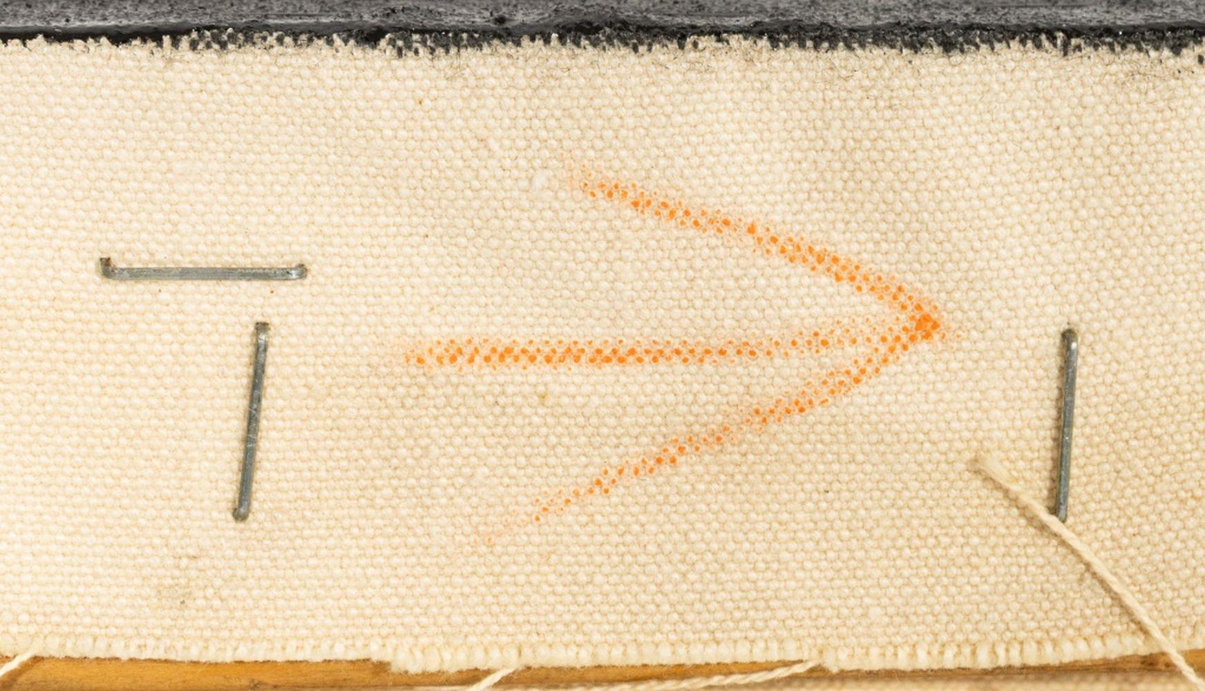 Andy Miller (Amerikaner, geb. 1950), Abstrakte Komposition, Öl auf Leinwand, pastos aufgetragene Details, hellgrün und ockerfarben mit blauen und rosafarbenen Akzenten, unsigniert, verso Atelierstempel des Künstlers, ungerahmt. 9