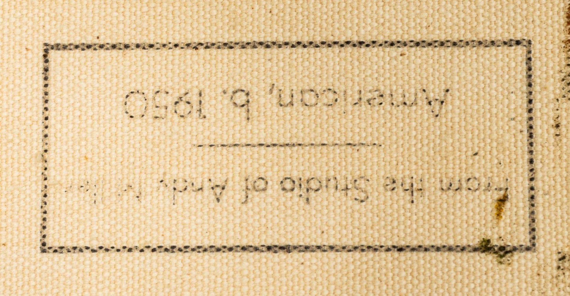 Andy Miller (Amerikaner, geb. 1950), Abstrakte Komposition, Öl auf Leinwand, stark pastos gemalt, rotbraun mit grünen und ockerfarbenen Reflexen, unsigniert, verso mit Atelierstempel des Künstlers, ungerahmt. 9,25