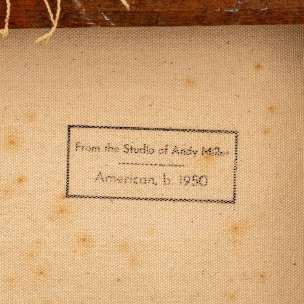 Andy Miller (Amerikaner, geb. 1950), Abstrakte Komposition, Öl auf Leinwand, pastose Details, in warmen Gelb- und Brauntönen, verso mit Atelierstempel des Künstlers, offenbar unsigniert, ungerahmt.

22,5