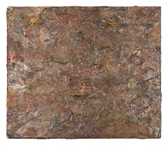 Ohne Titel (Abstrakte Komposition), zeitgenössisches Ölgemälde auf Leinwand