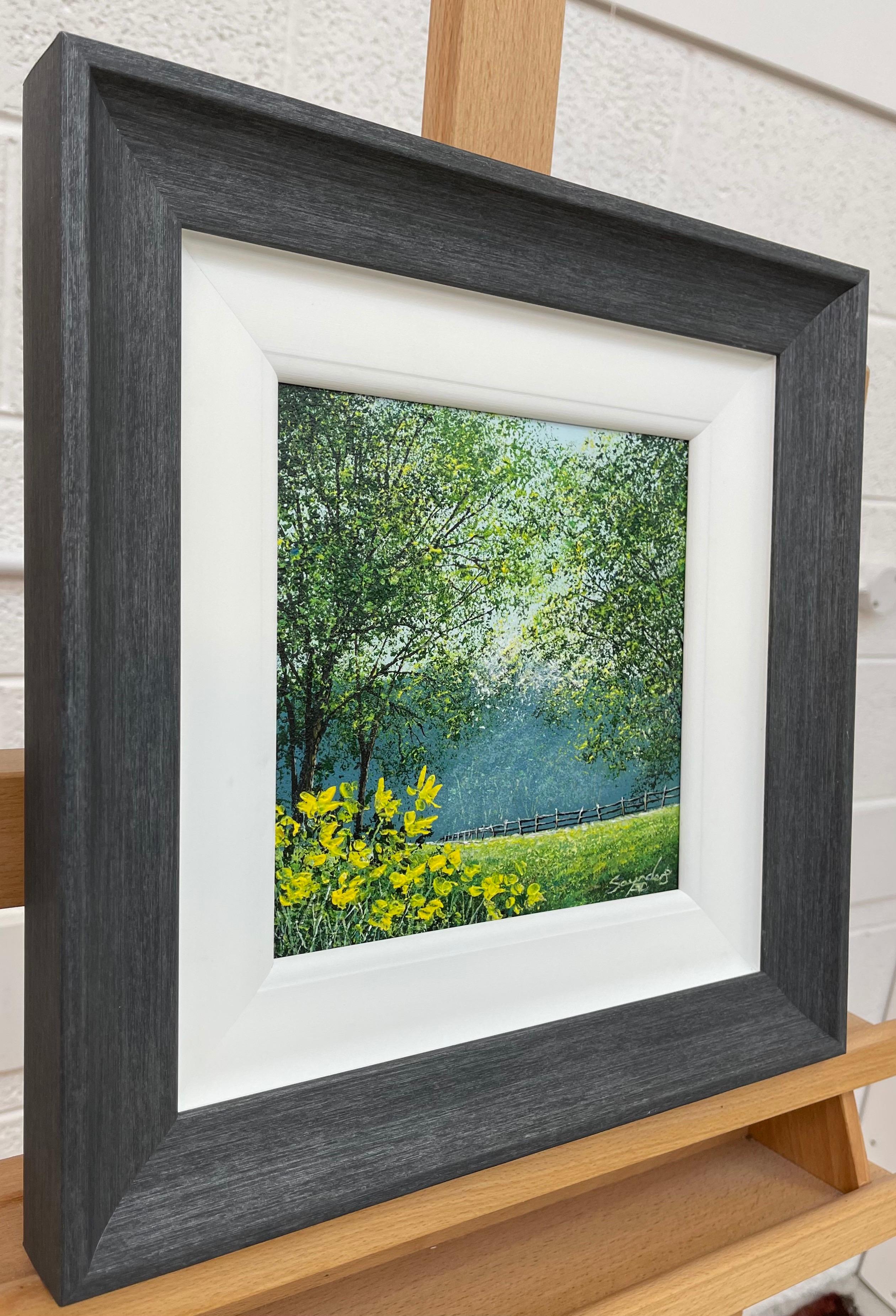 Daffodil Wood par un artiste irlandais contemporain - Painting de Andy Saunders
