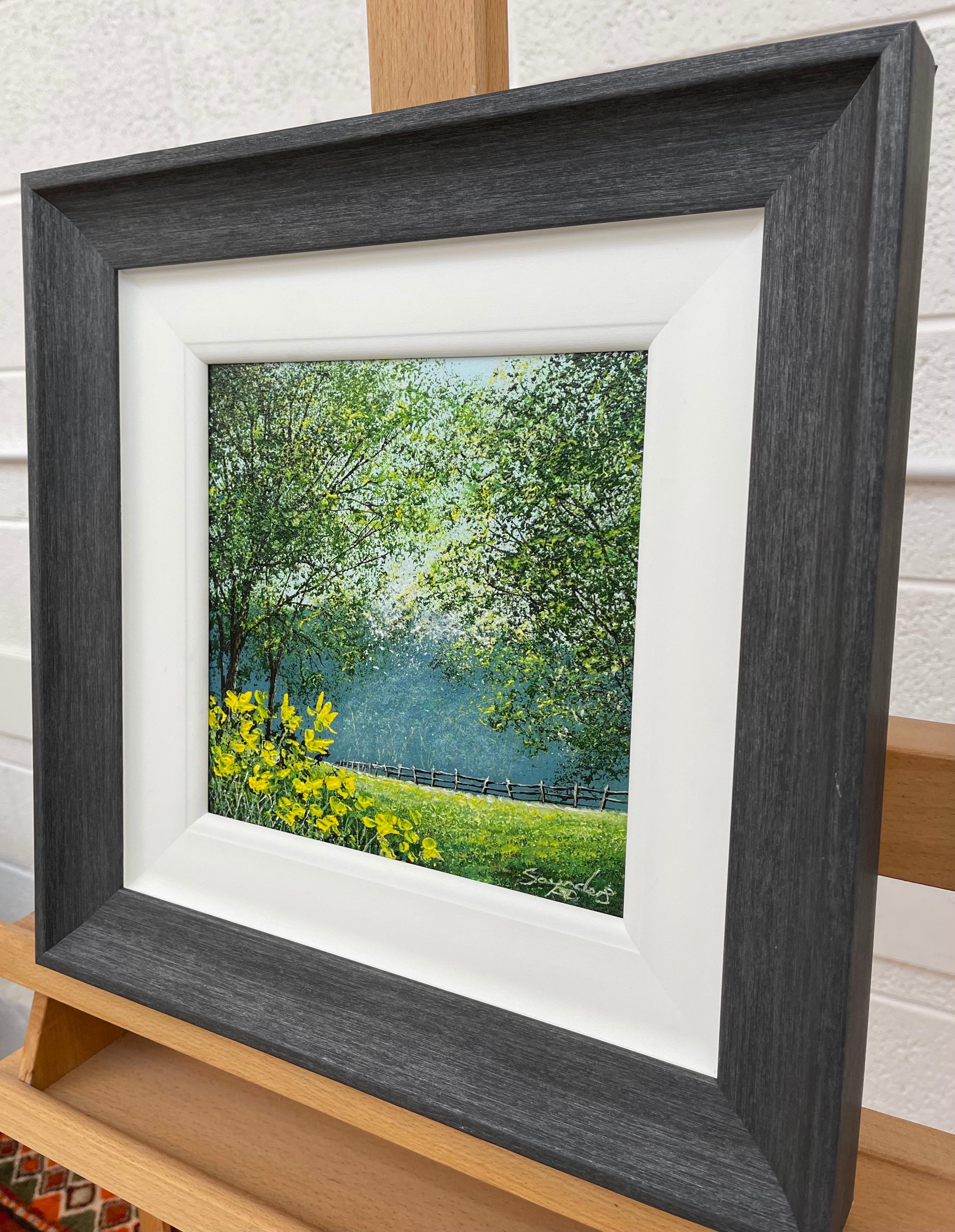 Daffodil Wood par un artiste irlandais contemporain - Contemporain Painting par Andy Saunders