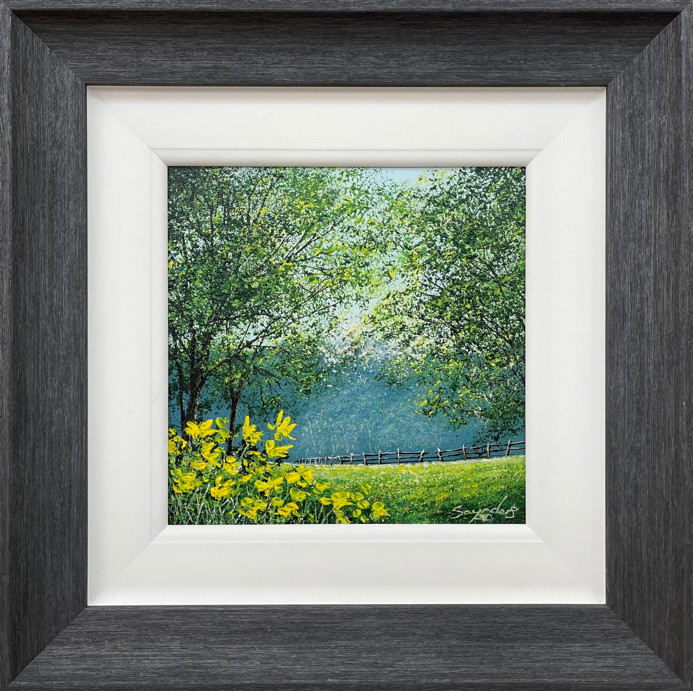 Andy Saunders Landscape Painting - Daffodil Woods by Contemporary Irish Artist 