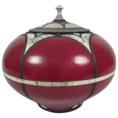 Andy Smith Raku Ceramic Lidded Bowl