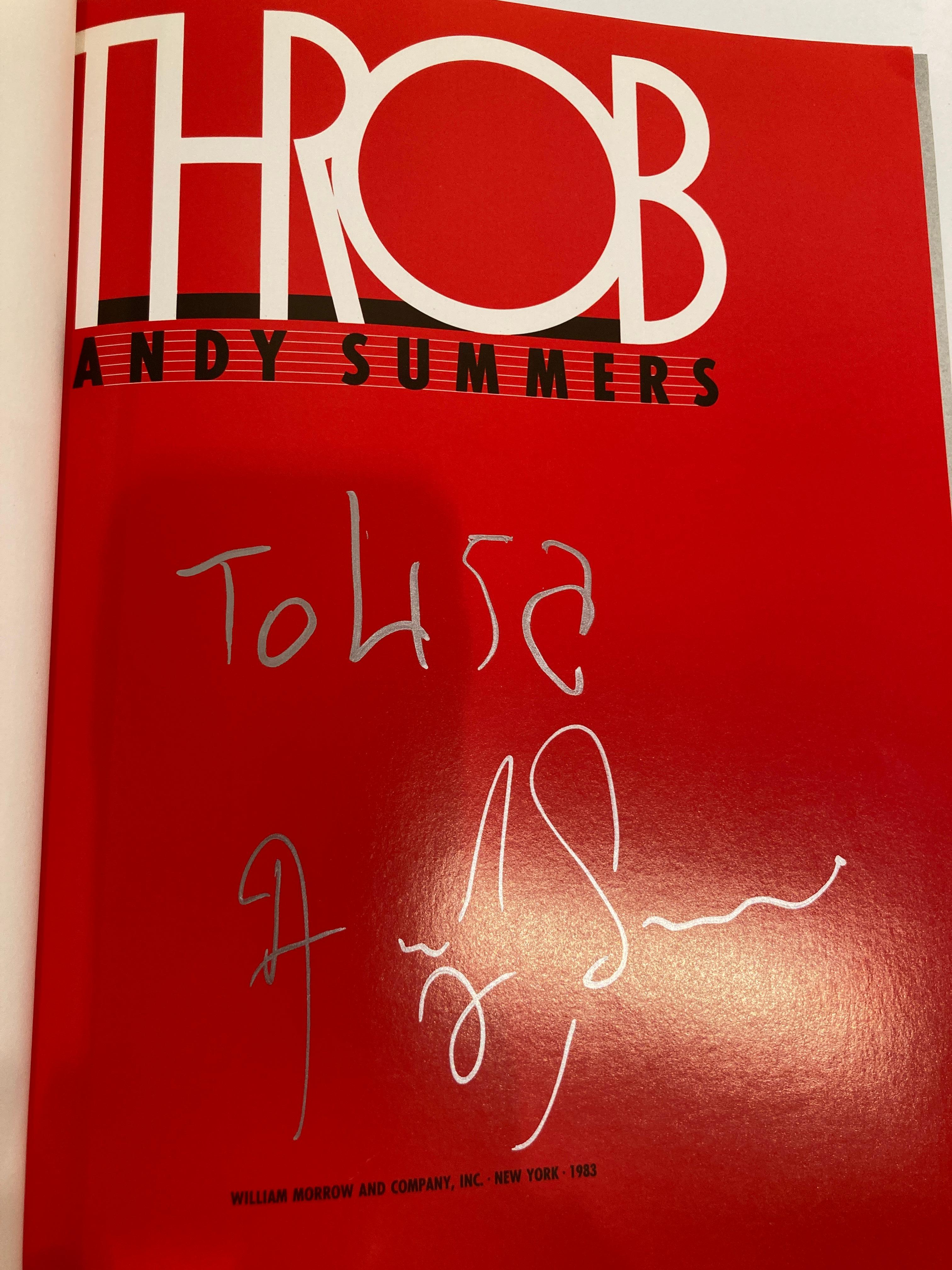 „Throb“ von 1983, signiertes Autogramm, Polizeifotos, Sammlerstück, von Andy Summers im Zustand „Gut“ im Angebot in North Hollywood, CA