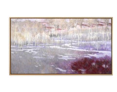 Fade Red (winter landscape, luminous snow, aspen trees, red twig willow)