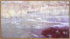 Fade Red (winter landscape, luminous snow, aspen trees, red twig willow) 