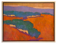 Potato (mountain landscape, vibrant colors, orange, green, blue, purple, gold)