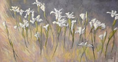 White Siberian (flowers, iris, muted colors)