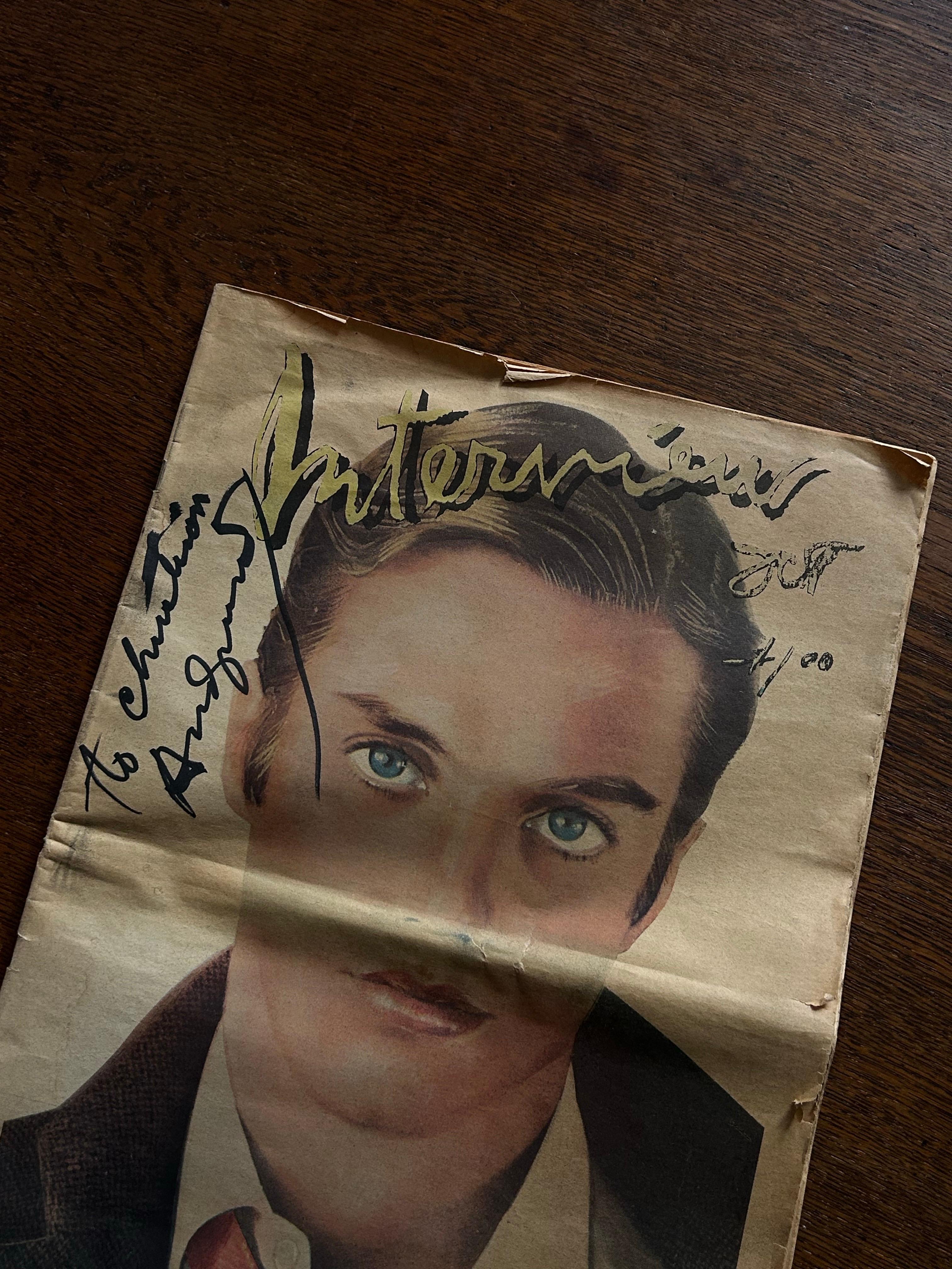 Paper Andy Warhol (1928–1987) Interview Magazine, October 1978 — signed and inscribed. For Sale