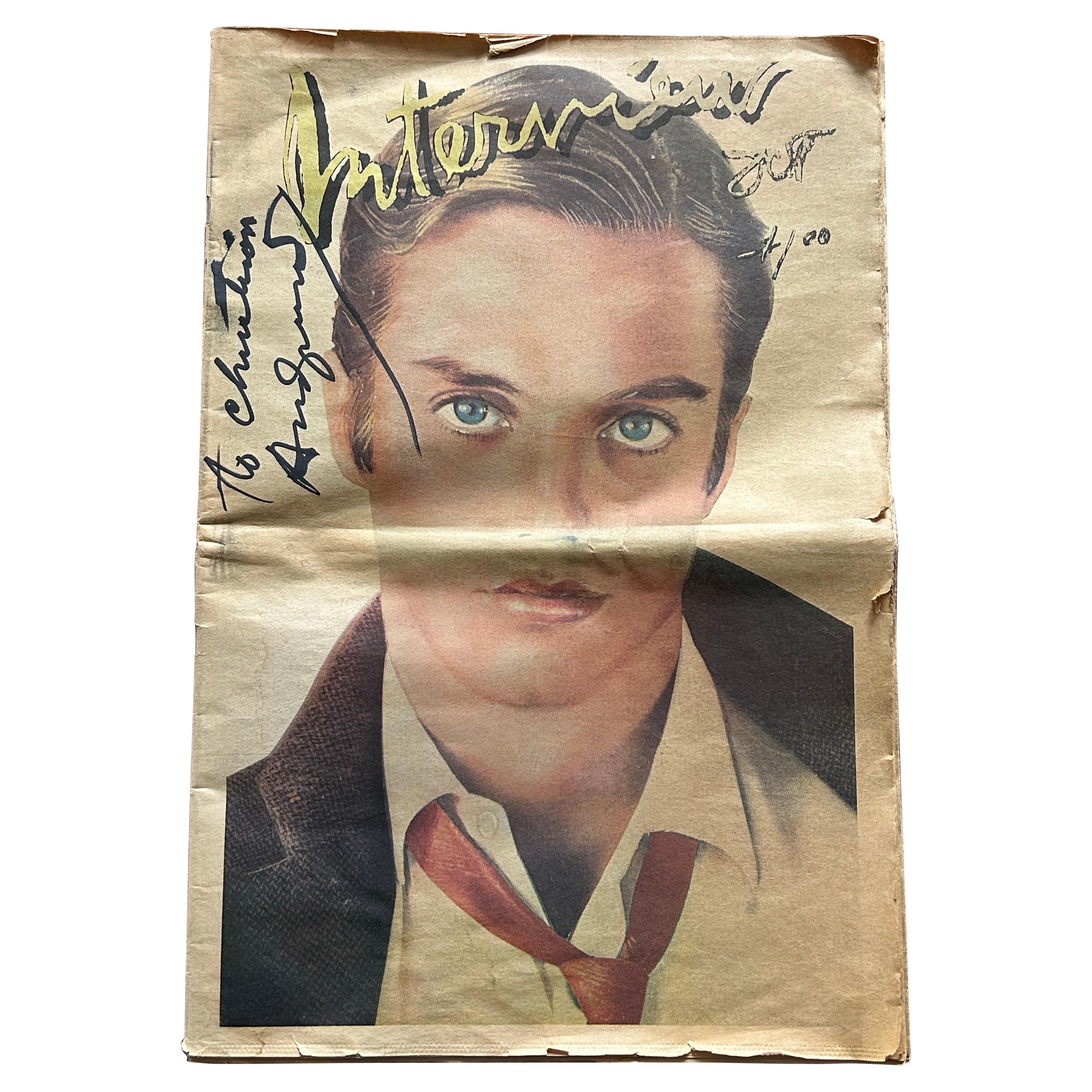 Andy Warhol (1928–1987) Interview Magazine, October 1978 — signed and inscribed. For Sale