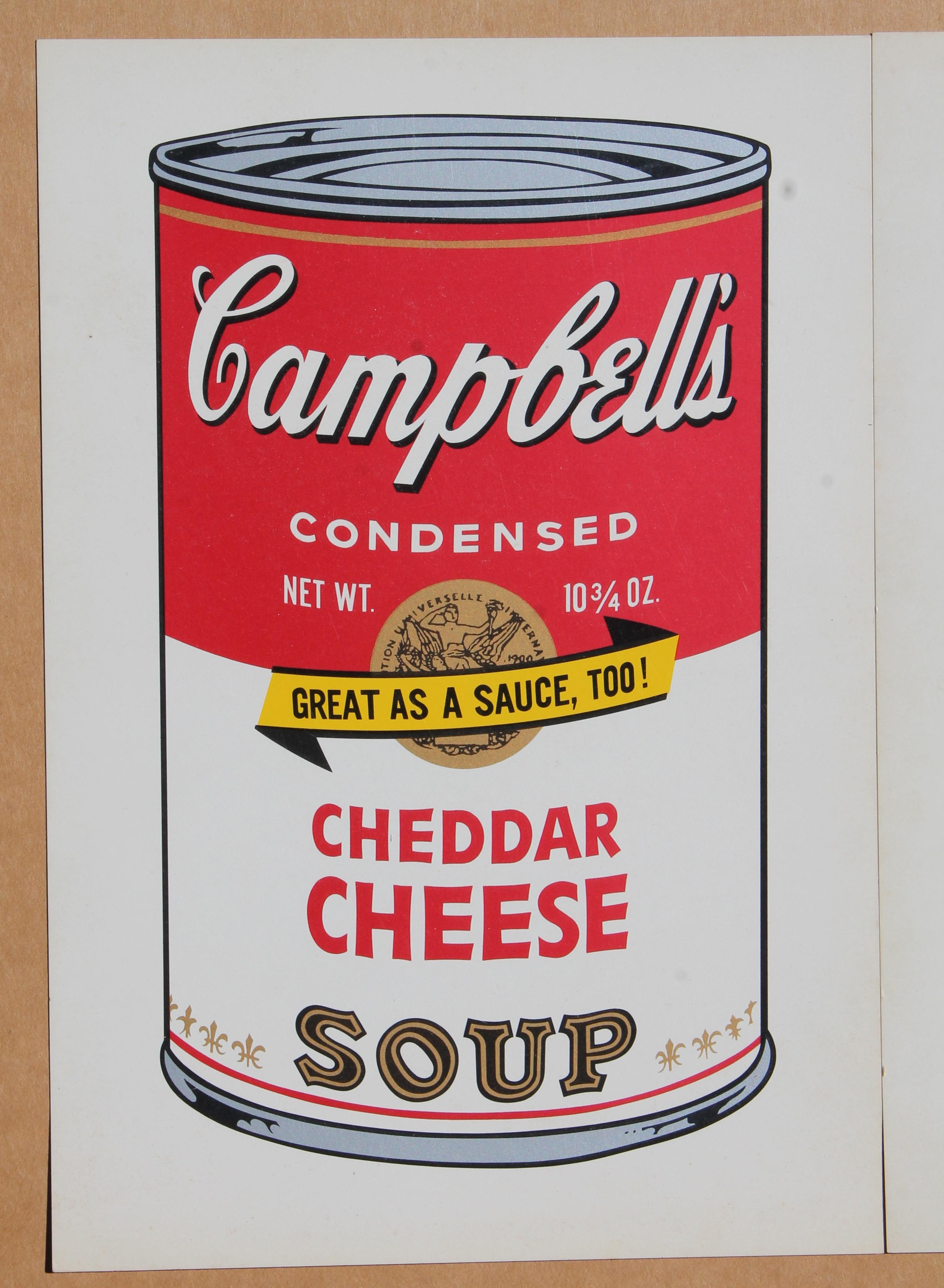 Mid-Century Modern Andy Warhol 3 Campbell's Soup Cans Announcements Castelli-Whitney