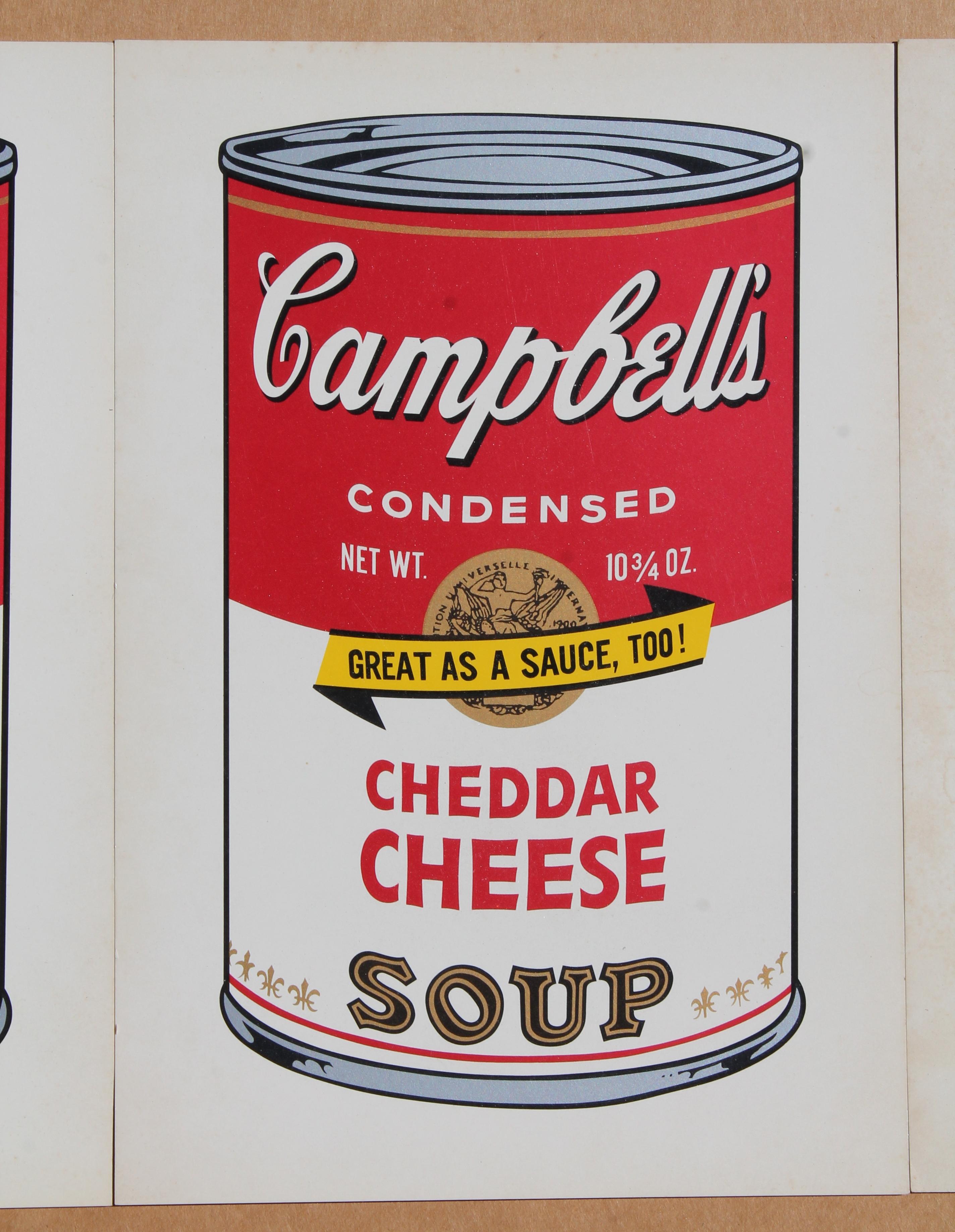 American Andy Warhol 3 Campbell's Soup Cans Announcements Castelli-Whitney