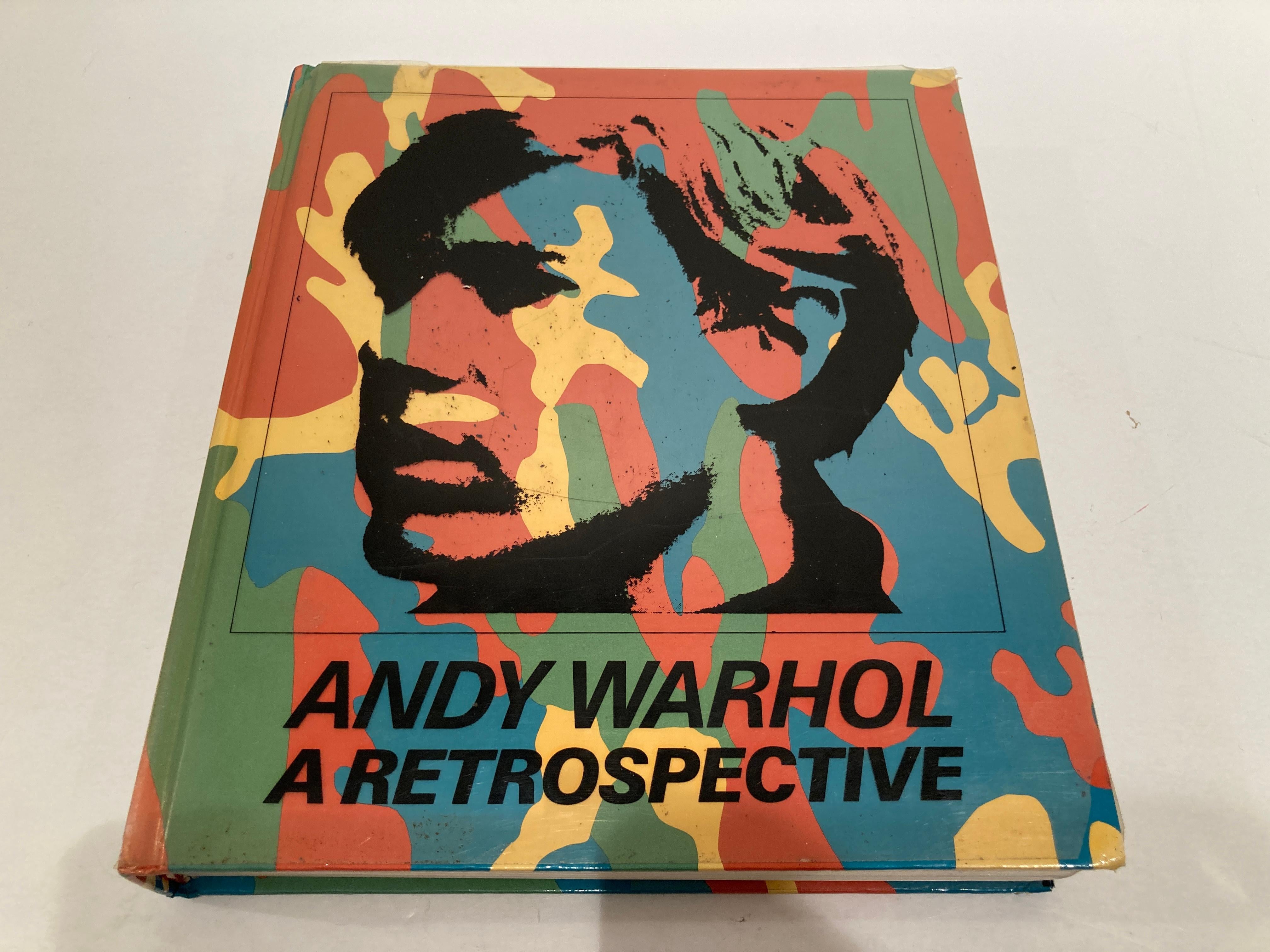 Andy Warhol A Retrospective hard-cover coffee table book, 1989
This is a Collectible book, an '80s Late-20th century 'Andy Warhol A Retrospective' hard-cover library or coffee table book by The Museum of Modern Art, New York, 1989. This book was