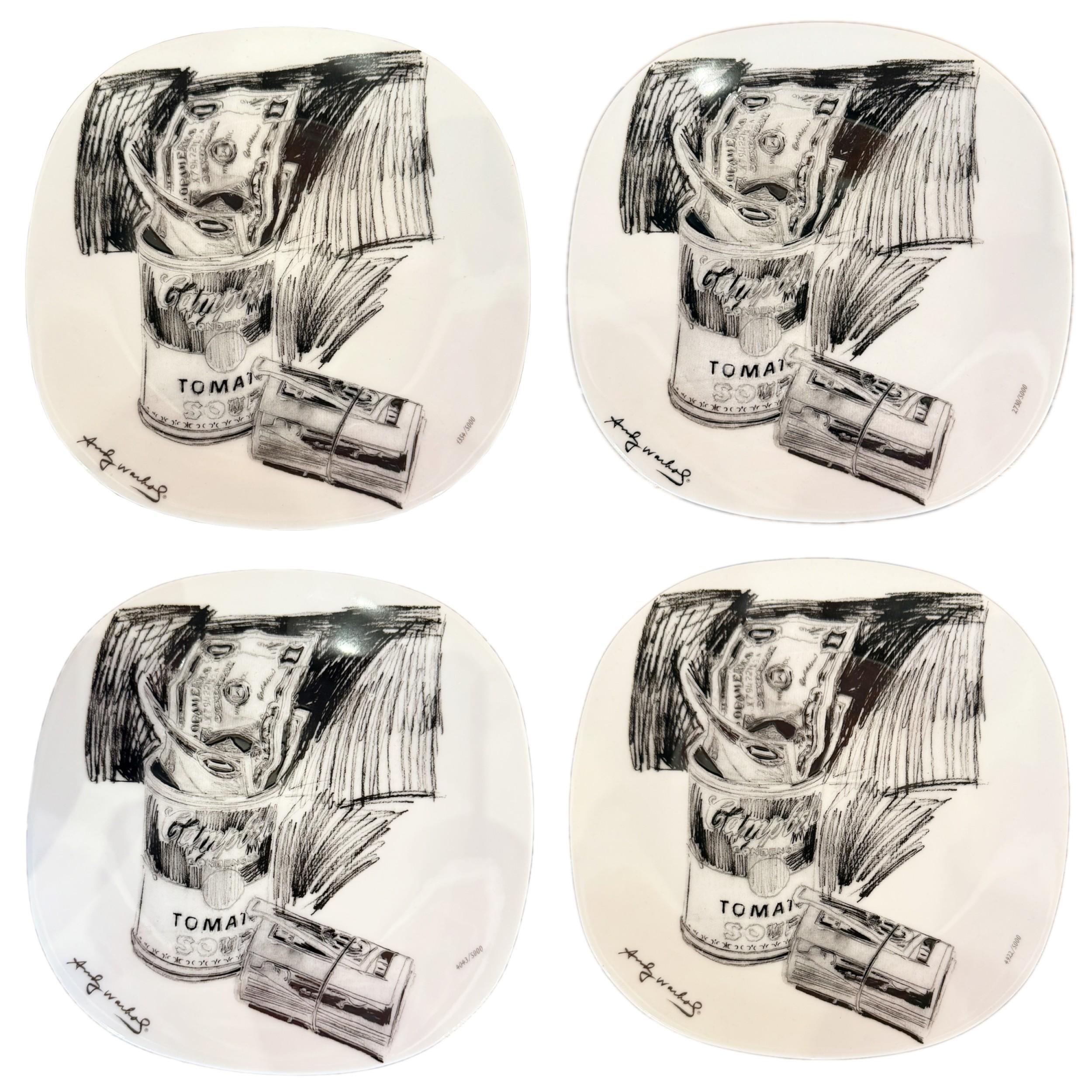 Andy Warhol American Modern Campbell
s Soup and Money Pattern Plates