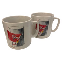 Andy Warhol American Modern Campbell's Soup Pattern Coffee Mugs