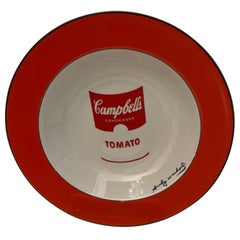 Andy Warhol American Modern Red Rim Disappearing Campbell
s Soup Bowls