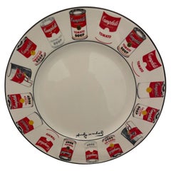 Andy Warhol American Modern White Rim Campbell
s Soup Can Pattern Dinner Plates