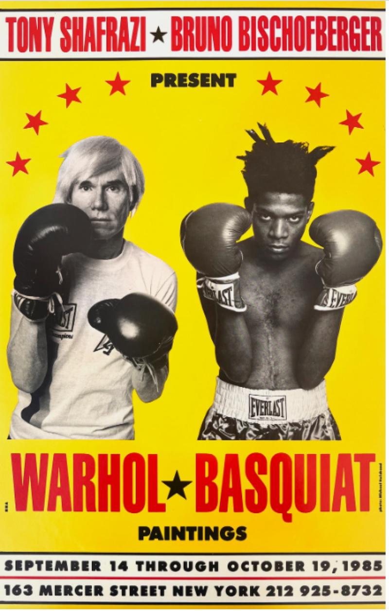 Warhol et Basquiat Paintings, 1985. Affiche d'origine de l'exposition « Boxing » en vente 1