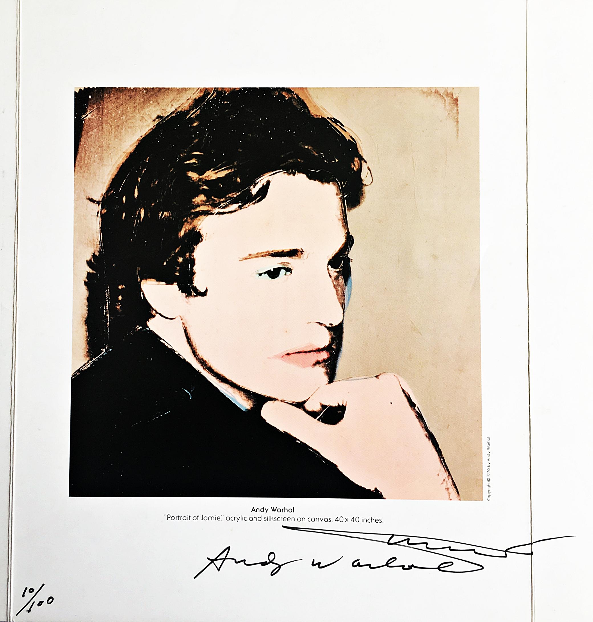 Andy Warhol & Jamie Wyeth: Portraits of Each Other (Hand Signed by both artists) - Print by Andy Warhol and Jamie Wyeth