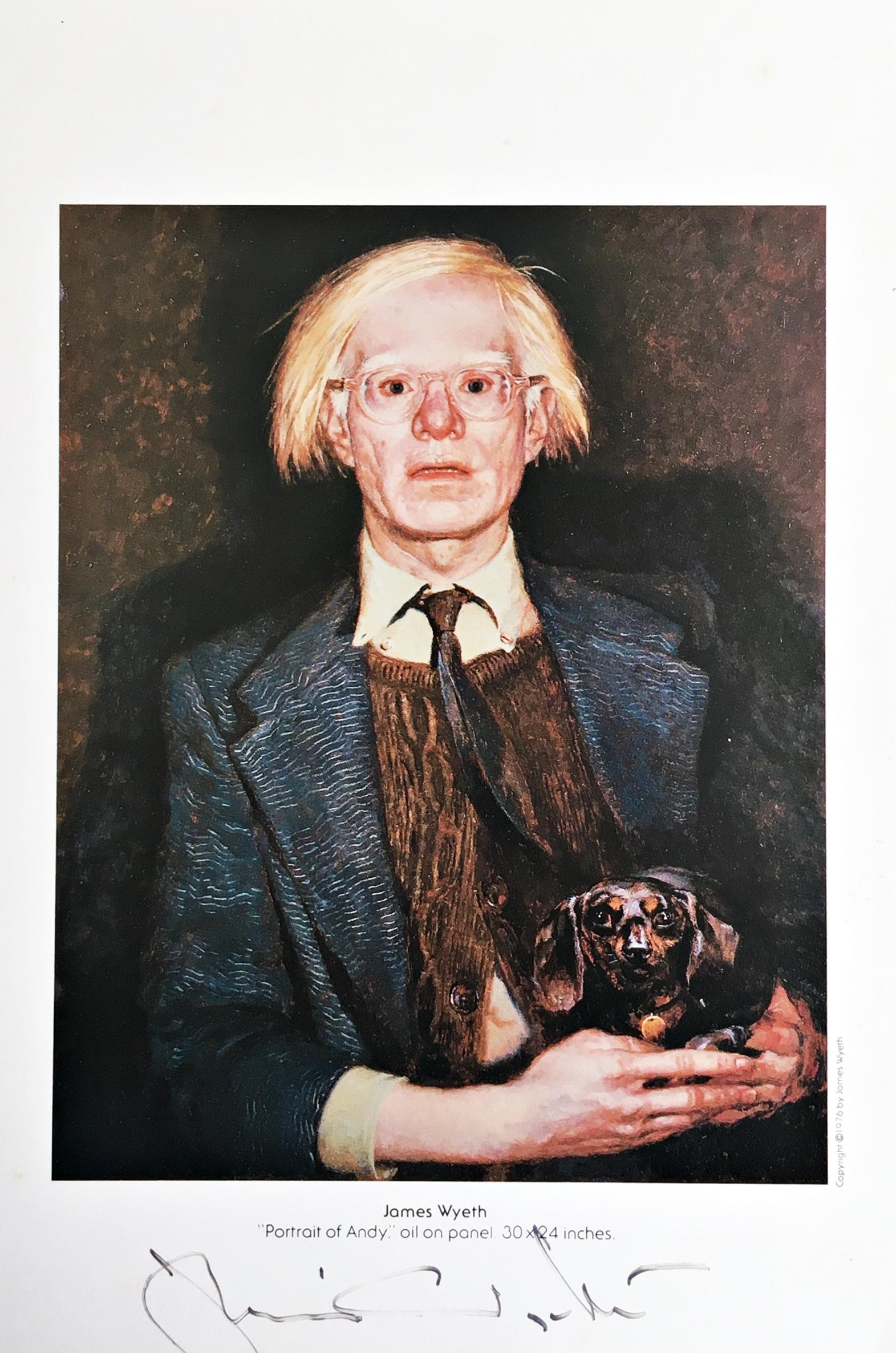 Andy Warhol & Jamie Wyeth: Portraits of Each Other (Handsigniert von beiden Künstlern) (Pop-Art), Print, von Andy Warhol and Jamie Wyeth