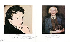 Andy Warhol & Jamie Wyeth: Portraits of Each Other (Hand Signed by both artists)