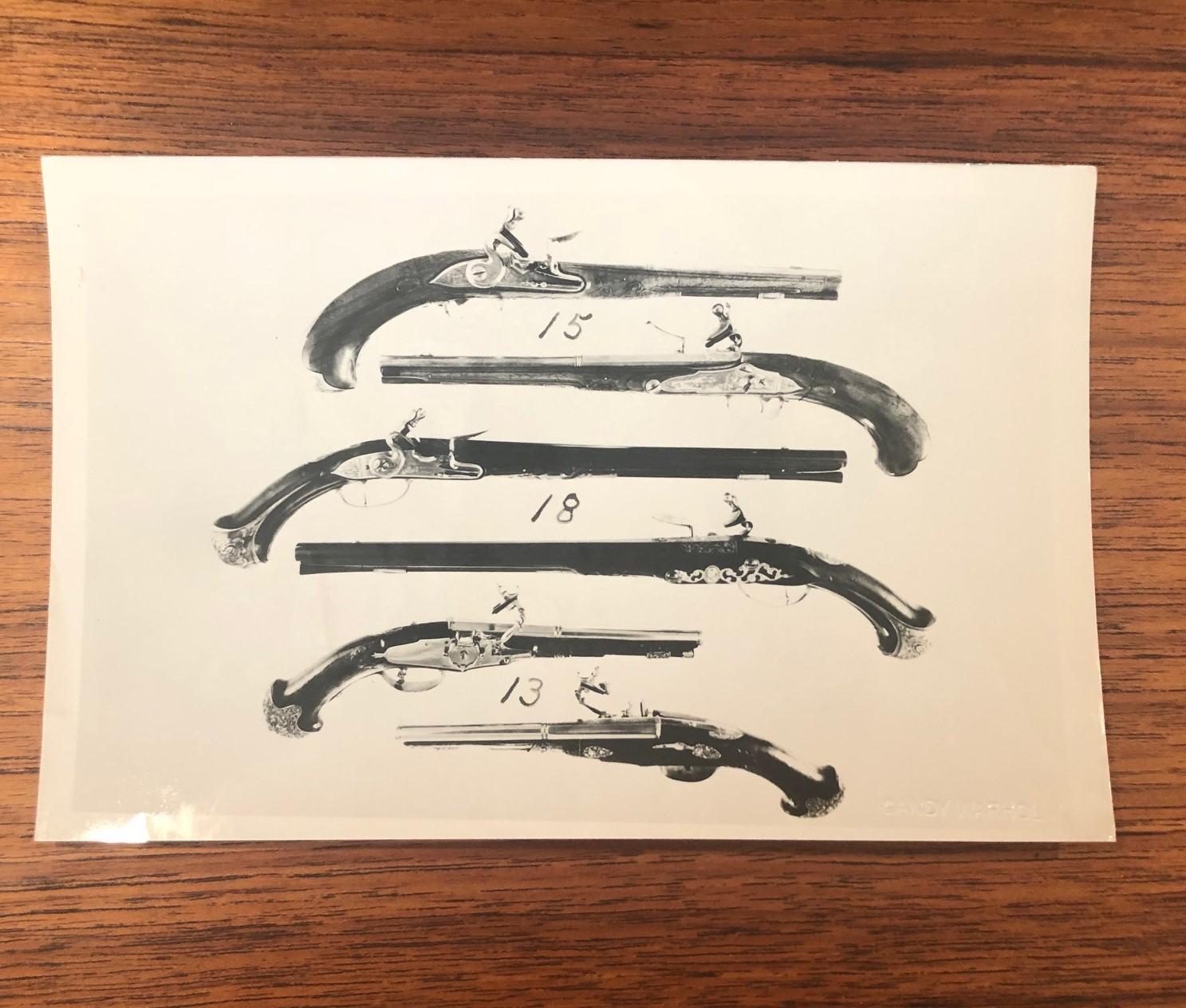 Mid-Century Modern Andy Warhol Antique Guns Photograph