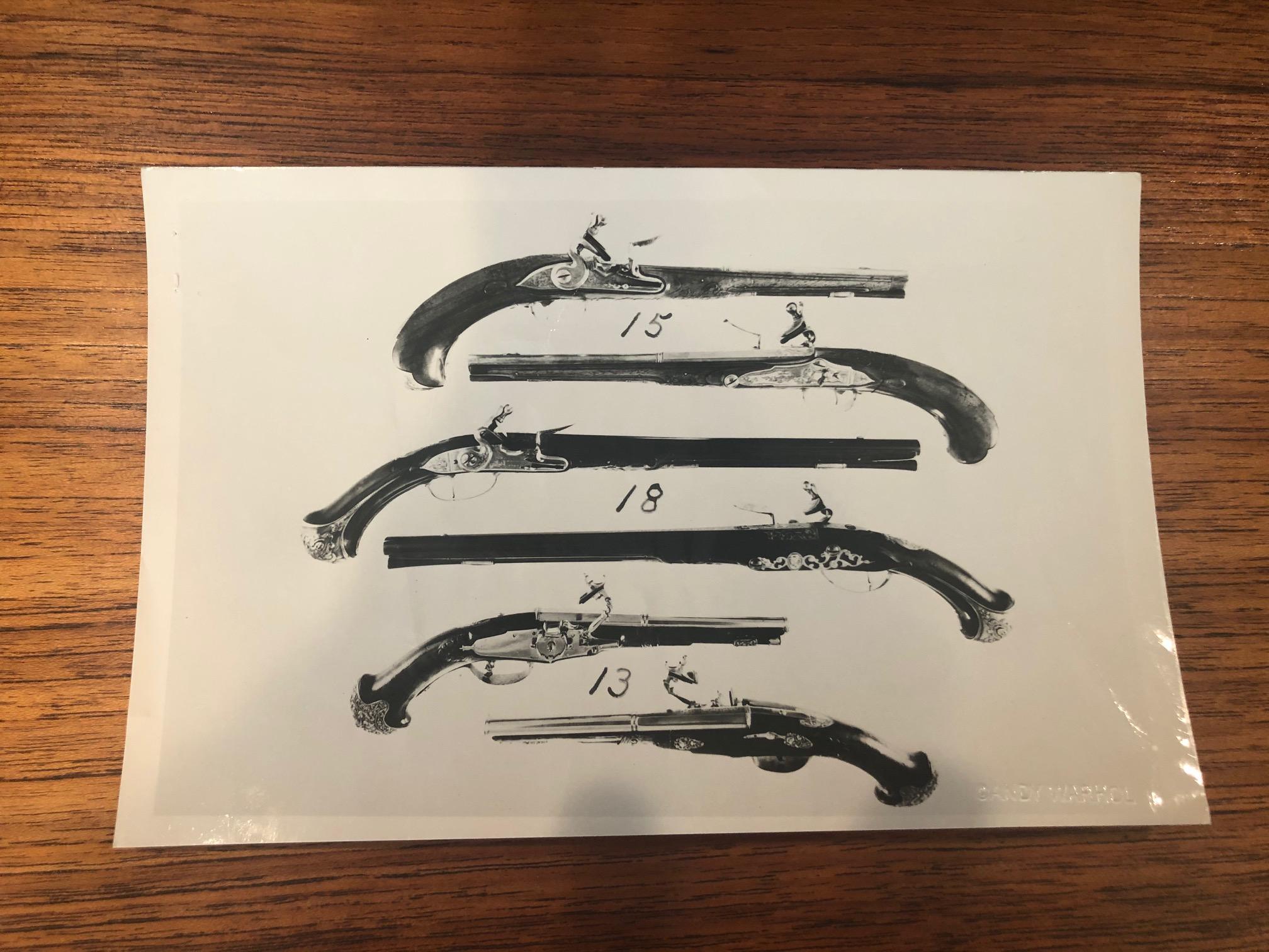 American Andy Warhol Antique Guns Photograph