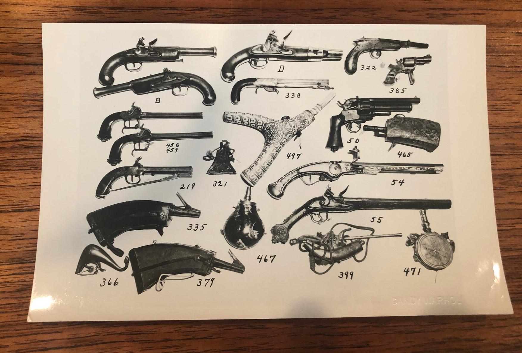 American Andy Warhol Antique Guns Photograph