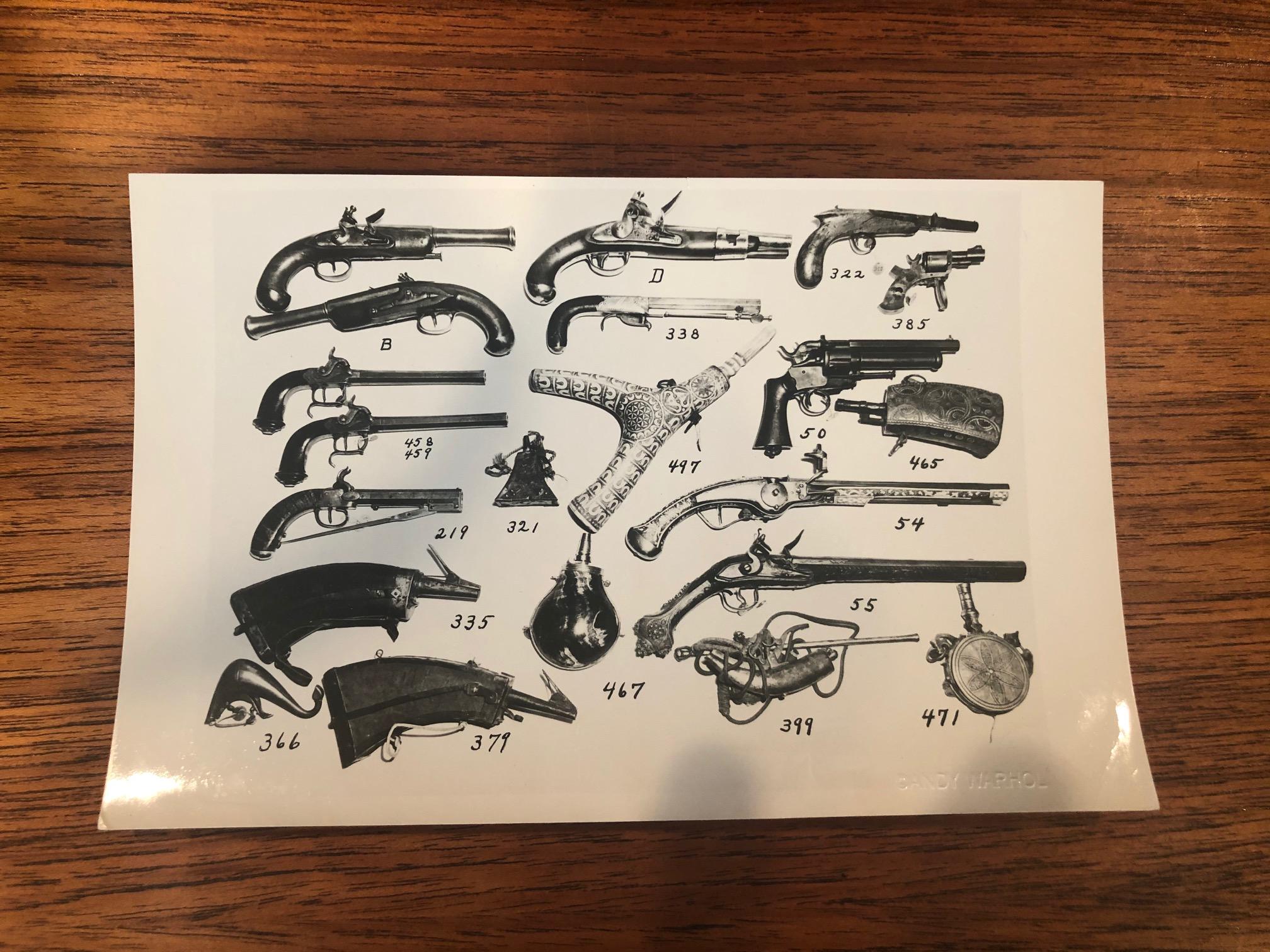 Andy Warhol Antique Guns Photograph In Good Condition In San Diego, CA