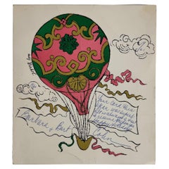 Andy Warhol: Bergdorf Goodman Greeting Card (Hot Air Balloon)
