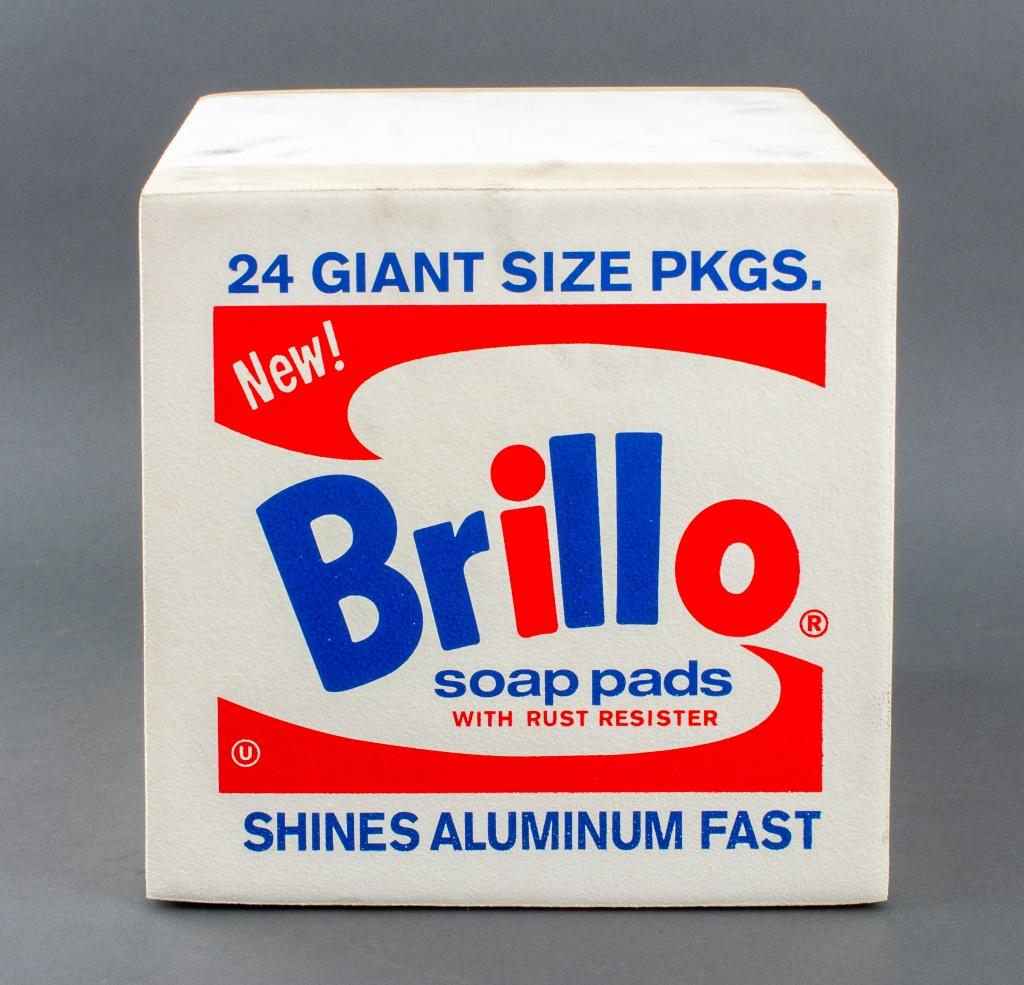 Andy Warhol Brillo Box Pouf, White In Good Condition In Astoria, NY