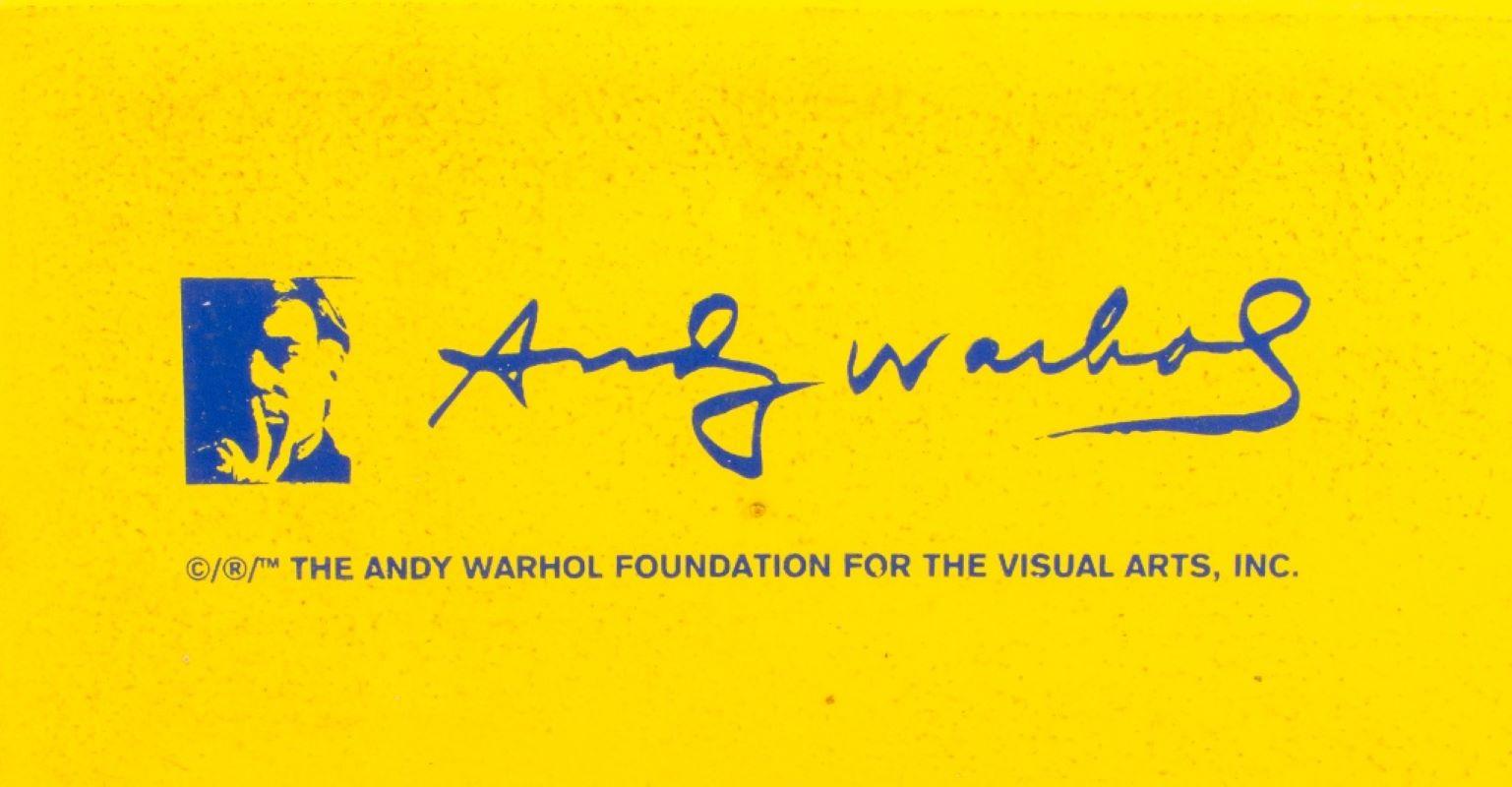 Modern Andy Warhol Brillo Box Pouf, Yellow